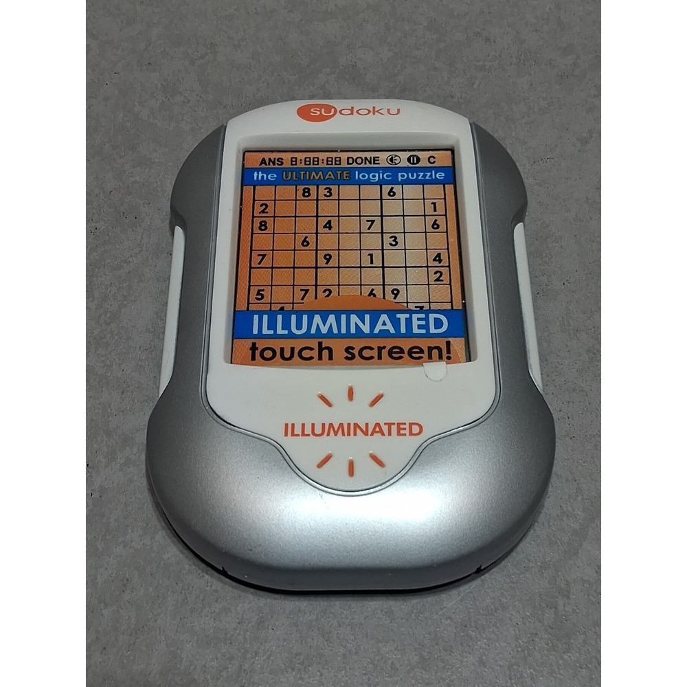 Sudoku Handheld Game Stylus Illuminated Touchscreen Techno Source New